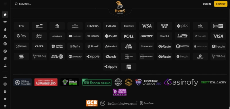 Horus Payment Methods